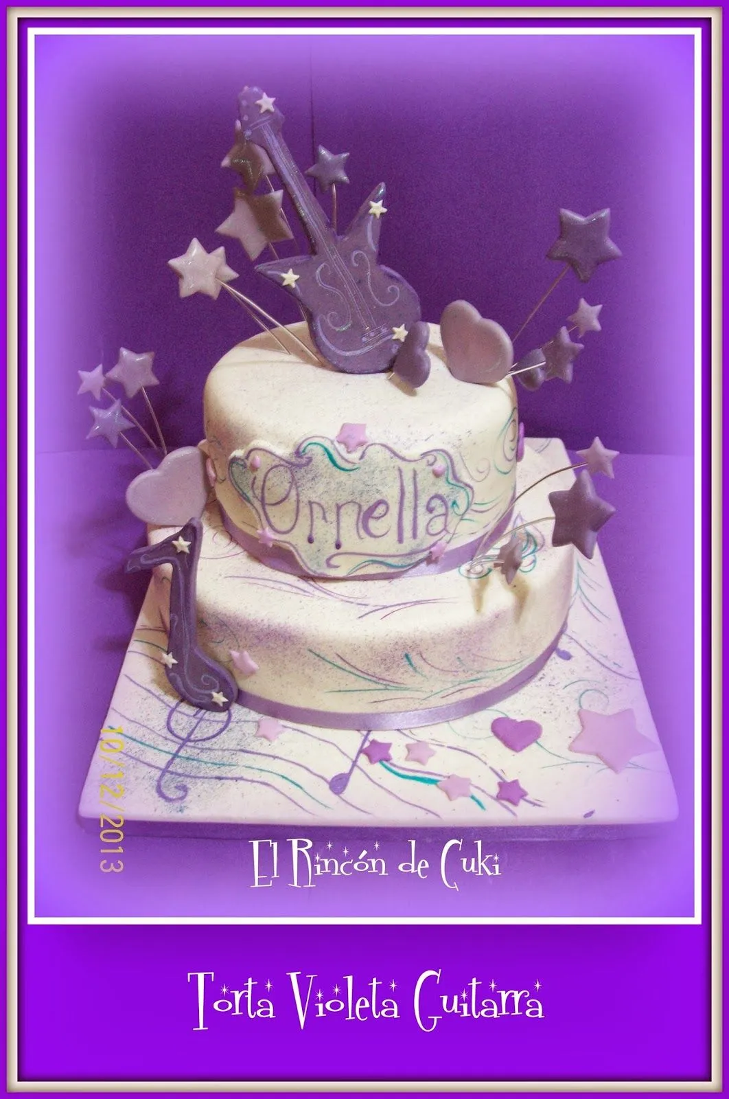 EL RINCON DE CUKI - TORTAS ARTESANALES: TORTA VIOLETA CON GUITARRA