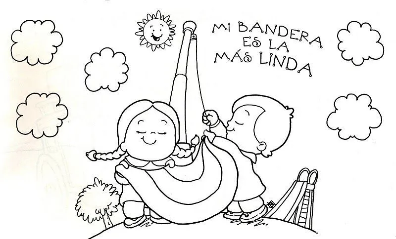 El rincon de la infancia: Dibujos Del día de la Bandera para pintar