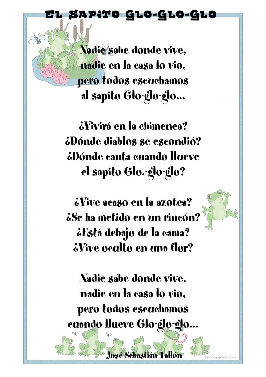 EL RINCÓN DE LA LECTURA: Poemas para niños