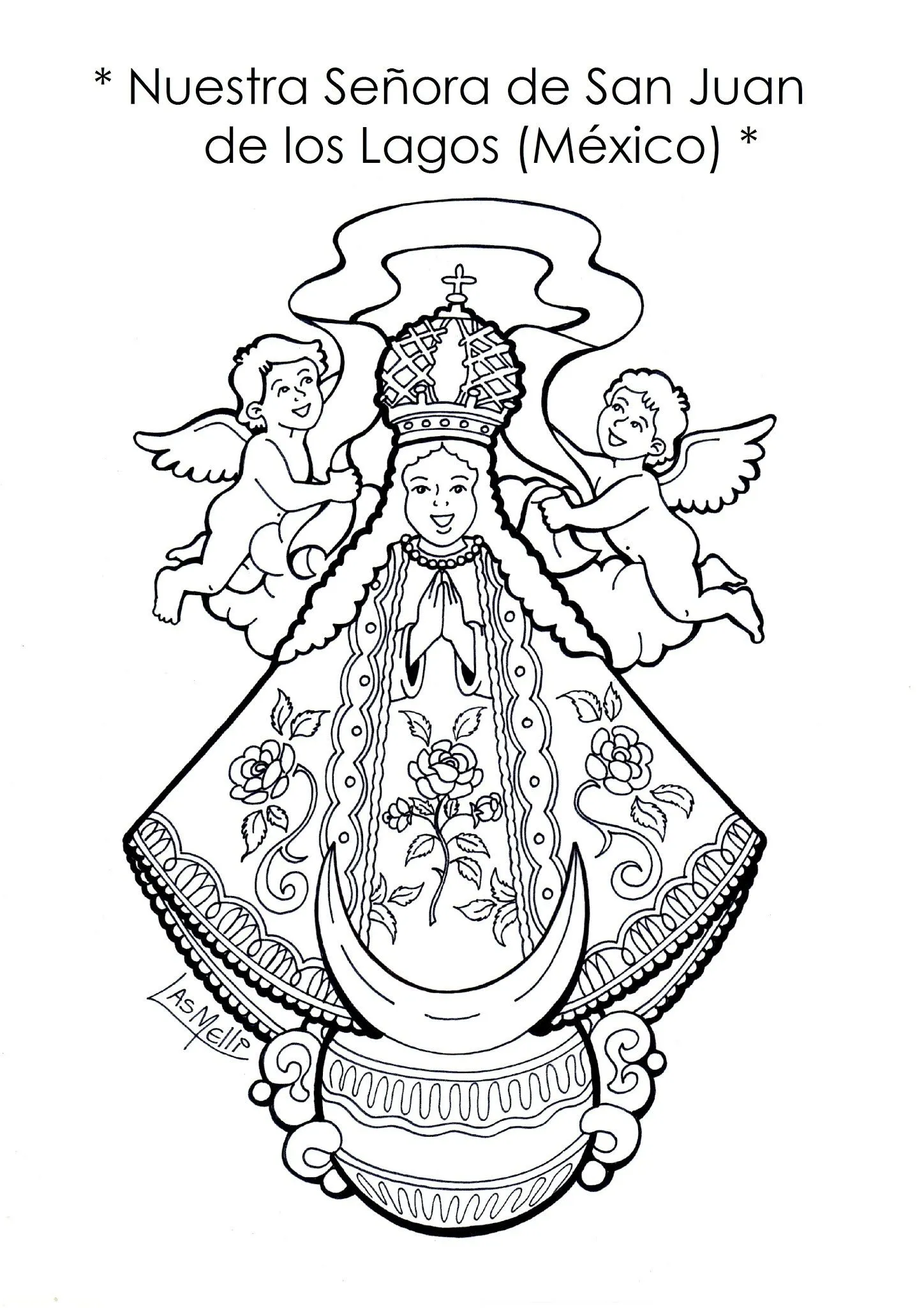 El Rincón de las Melli: DIBUJO: Nuestra Señora de San Juan de los Lagos  (México)