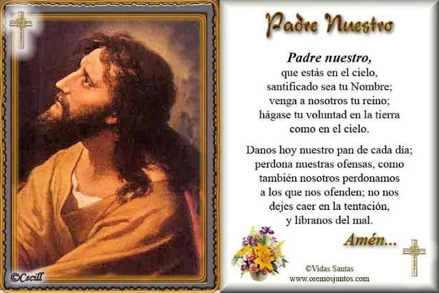 Rincón de la Oración: Estampas Oraciones del Padre Nuestro