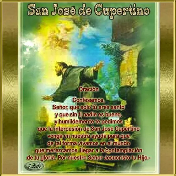 Rincón de la Oración: Estampas Oraciones de San José de Cupertino