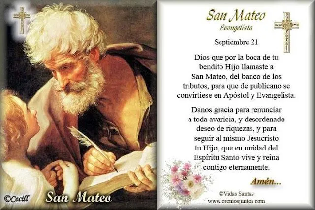 Rincón de la Oración: Estampas Oraciones de San Mateo