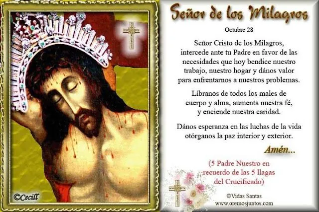 Rincón de la Oración: Estampas Oraciones del Santísimo Señor de ...