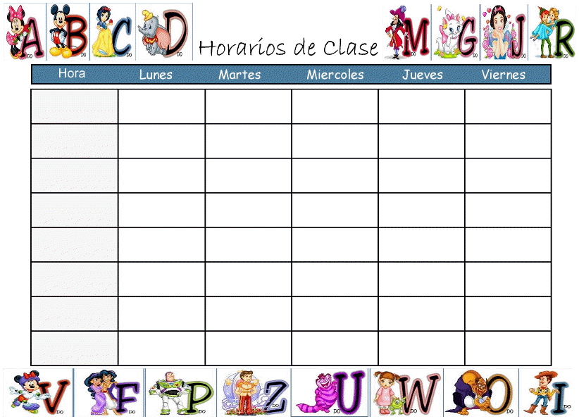 EL RINCÓN DE LOS PEQUES: HORARIOS DE CLASE