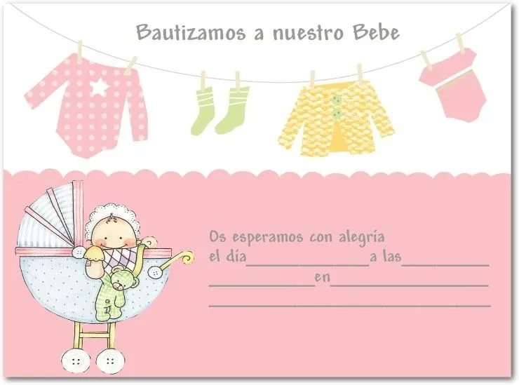 EL RINCÓN DE LOS PEQUES: INVITACIONES PARA BAUTIZO