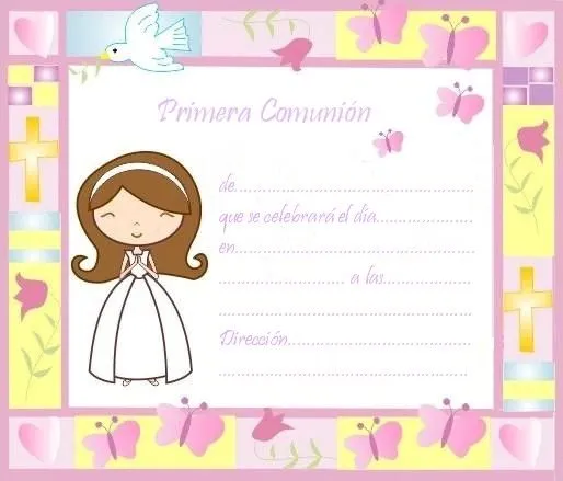 EL RINCÓN DE LOS PEQUES: INVITACIONES DE PRIMERA COMUNIÓN PARA ...