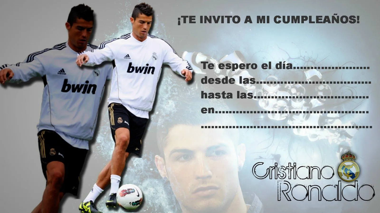 EL RINCÓN DE LOS PEQUES: INVITACIONES PARA CUMPLEAÑOS DE CRISTIANO ...