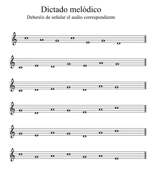 Ritmo y Sonido del Lenguaje Musical: Dictado nº 8 para 1º ...