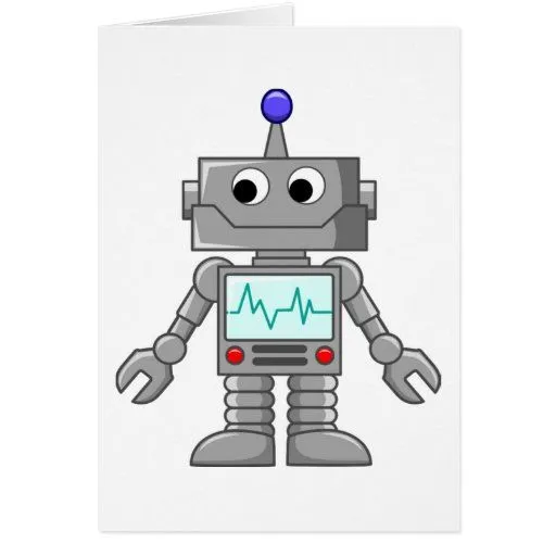 robot del dibujo animado tarjeta de felicitación | Zazzle