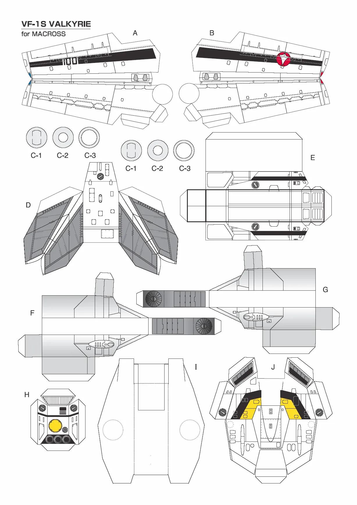 ROBOTECH: Veritech de papel 1 | Pensar...