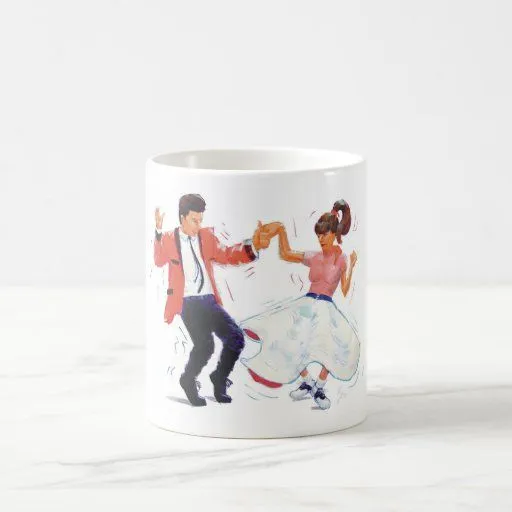 El rock-and-roll clásico Jive el baile Tazas de Zazzle.