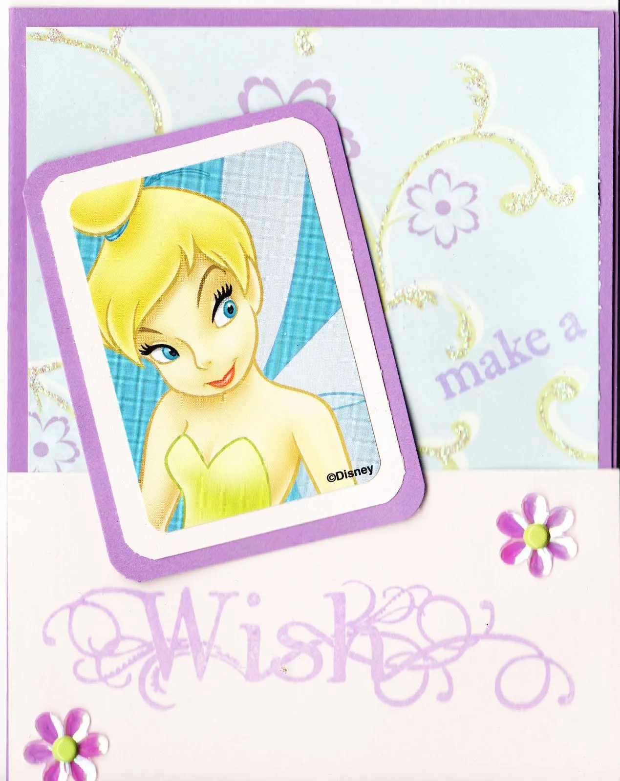 Rock Girl Custom Designs: Make a Wish Tinker Bell Birthday Card