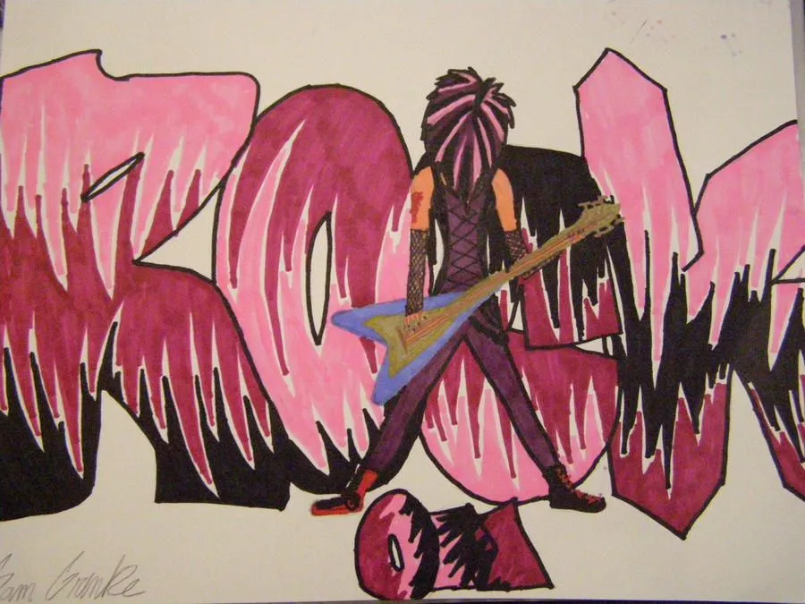 rock on graffiti by Emo-graffiti-girl on DeviantArt