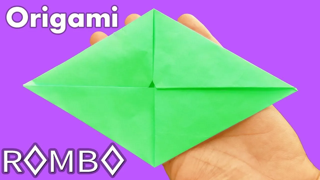 Como hacer un Rombo de PAPEL - ORIGAMI - YouTube