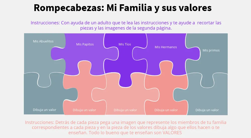 Rompecabezas: Familia y Valores