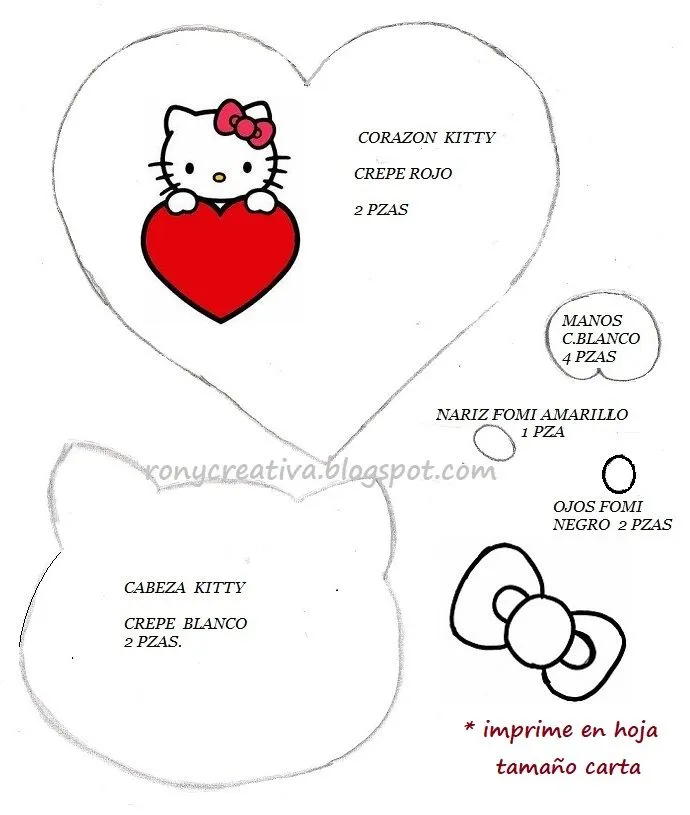 Ronycreativa blog de manualidades: Ideas para San Valentin - Hello Kitty y  Mafalda enamorada