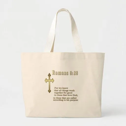 Ropa y regalos cristianos del 8:28 de los romanos bolsa de mano ...