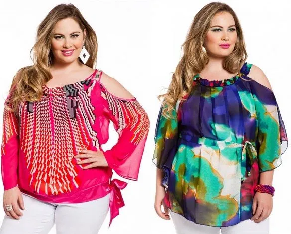 ROPA EN TALLAS GRANDES: BLUSAS BONITAS PARA GORDITAS