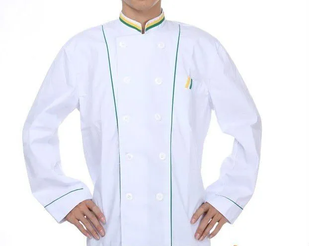 La moda blanco uniformes de chef, chef abrigos, chaquetas de ...