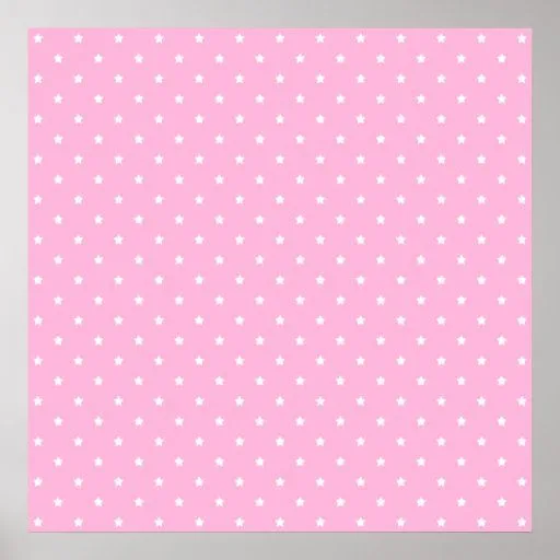 Rosa con pocas estrellas blancas. Personalizado Poster de Zazzle.