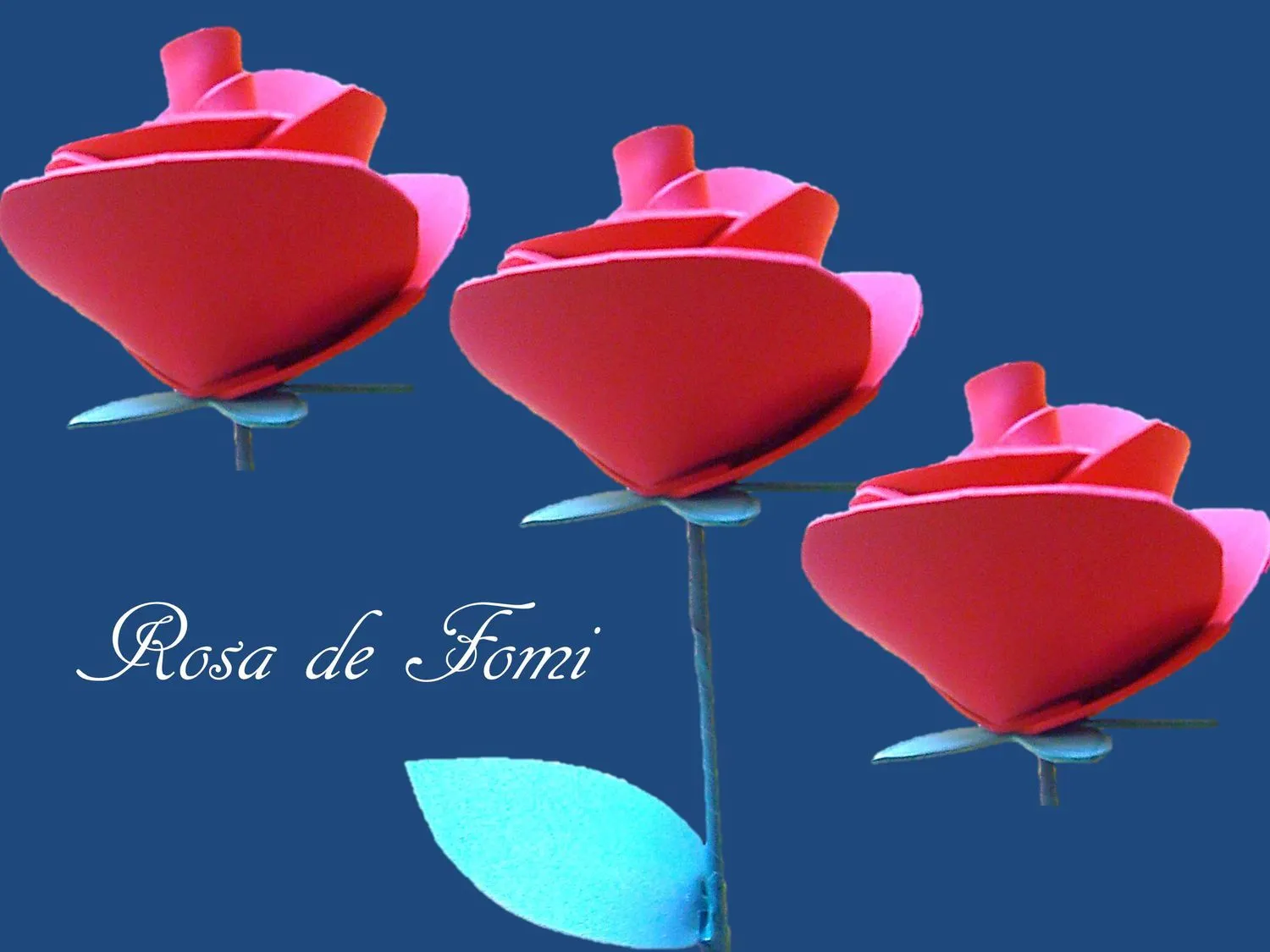 Como hacer una rosa de fomi con los niños.