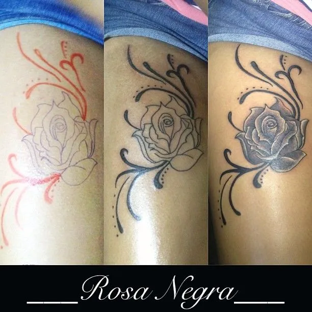 La #rosa #negra #tattoo #tinta #tatuaje #rose #black #ink #inked ...