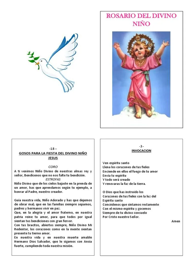 Rosario Divino Nino | PDF | Oración | María, madre de Jesús