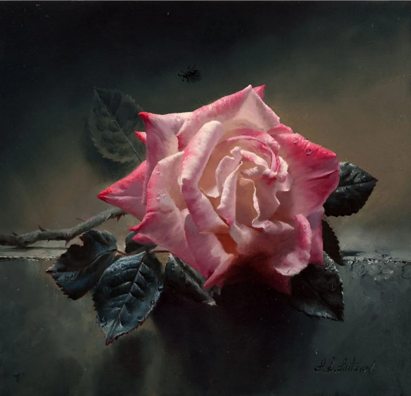 Rosas: Flores Realistas y Grandes, Pintura Hiperrealista de ...