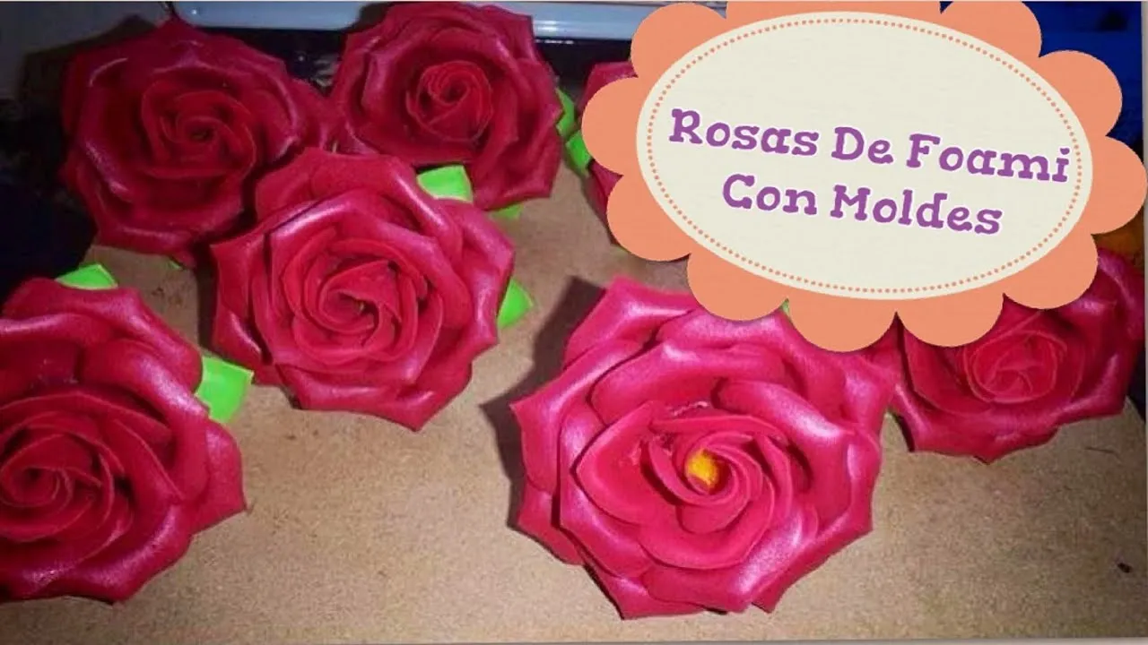 Como Hacer Rosas De Foami Con Moldes - YouTube