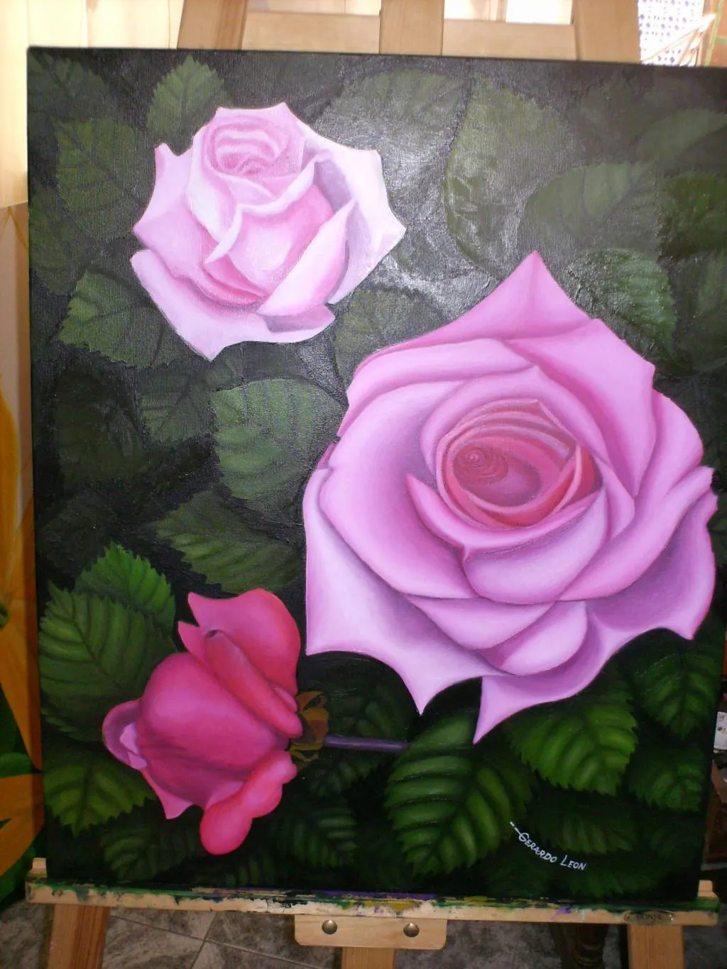 TRES ROSAS GERARDO LEON CANALES - Artelista.