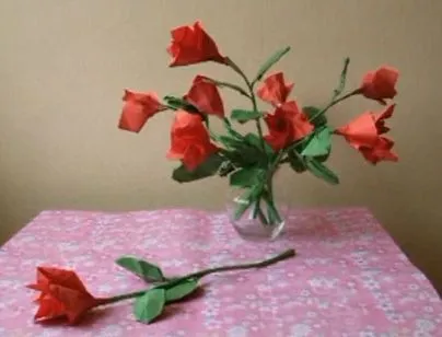 Rosas Origami | Manualidades Infantiles