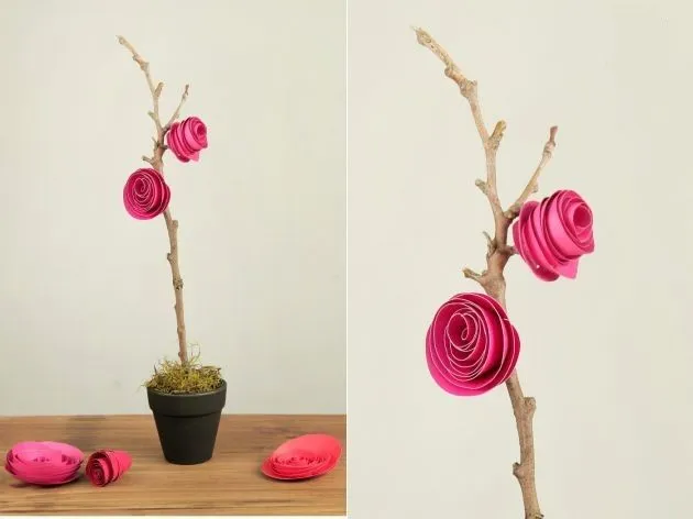 Rosas de Papel - Manualidades para Decorar ~ Un Mundo de Manualidades