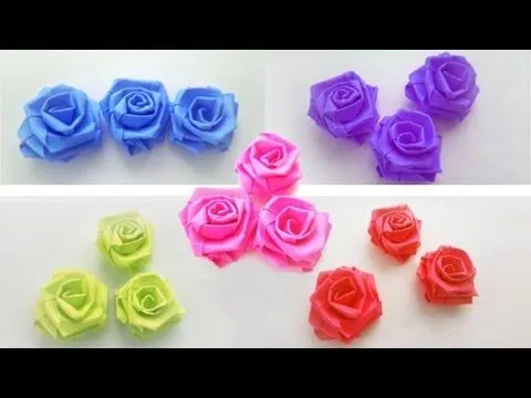 Cómo hacer rosas pequeñas con tiras de papel