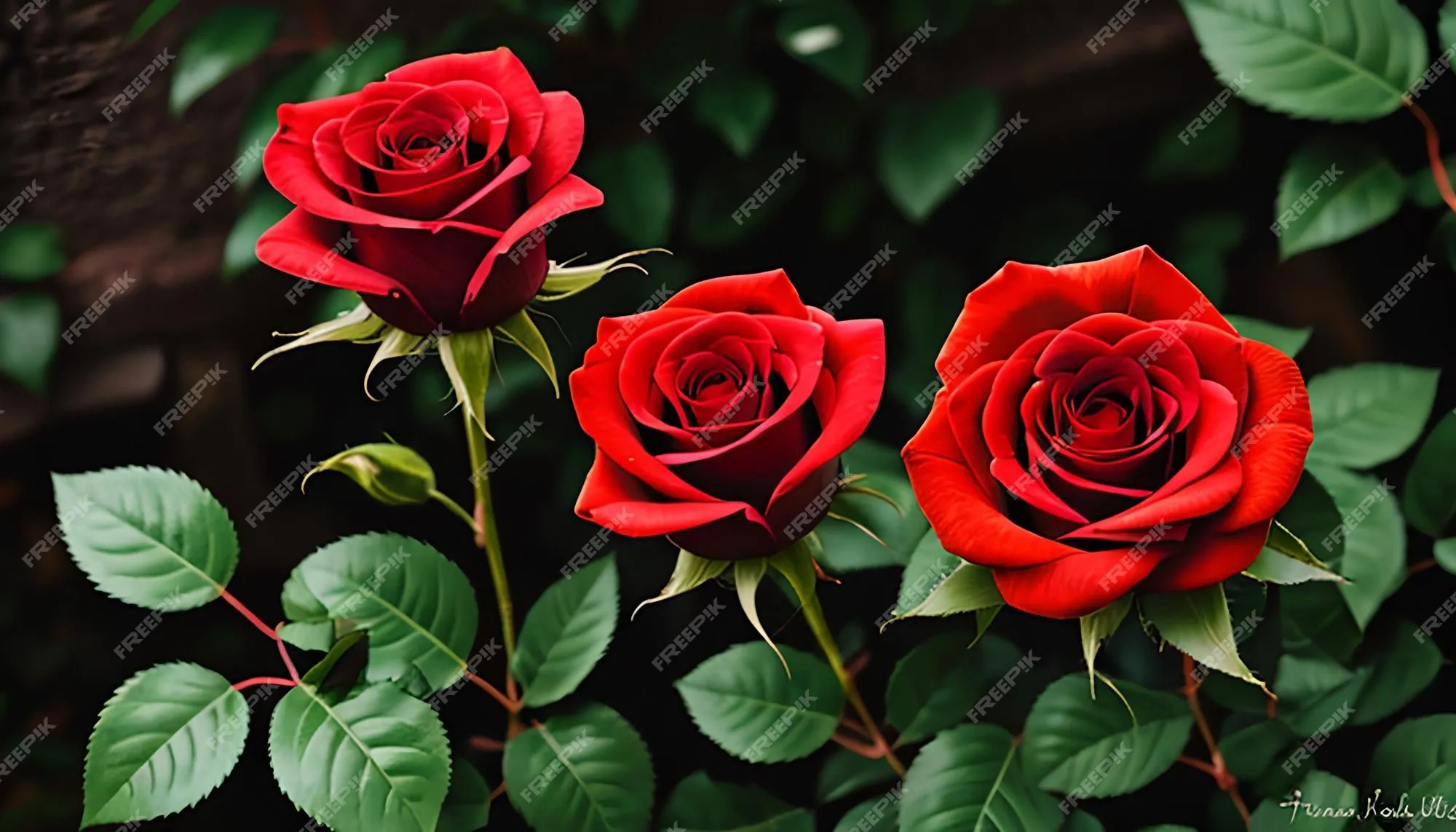 Rosas rojas hermosas imágenes de rosas rojas | Foto Premium