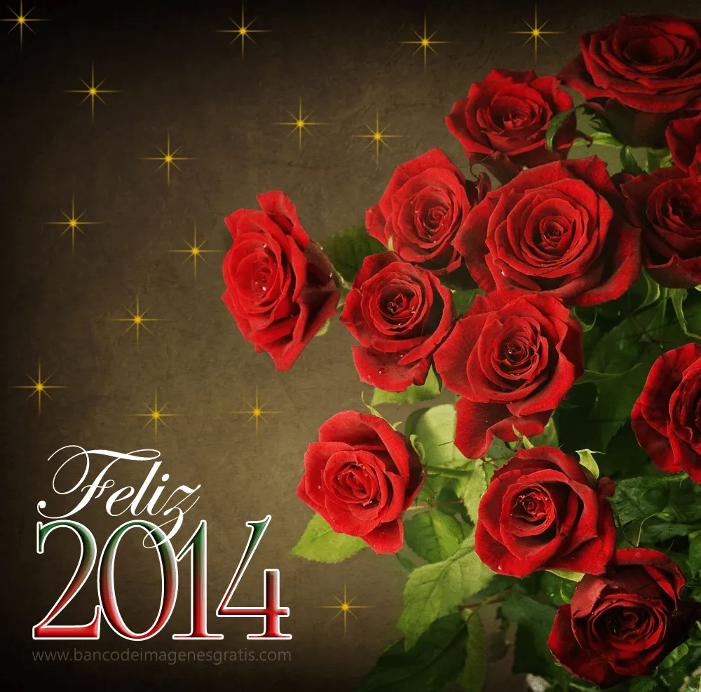 Rosas rojas con mensaje de "Feliz 2014" para ver y compartir ...