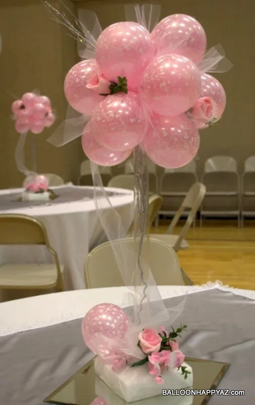 Rose Balloon Topiary Centerpiece http://balloonhappyaz.com/wp ...