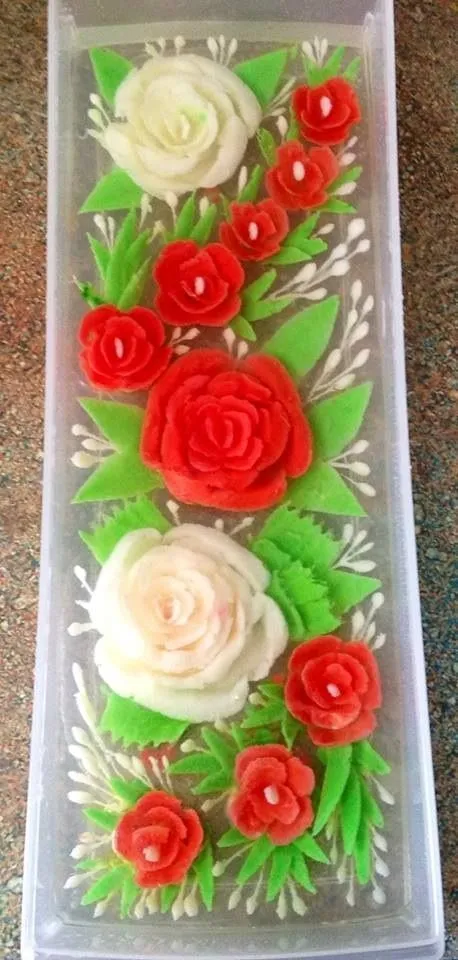 Rose jelly art | gelatinas 3D | Pinterest