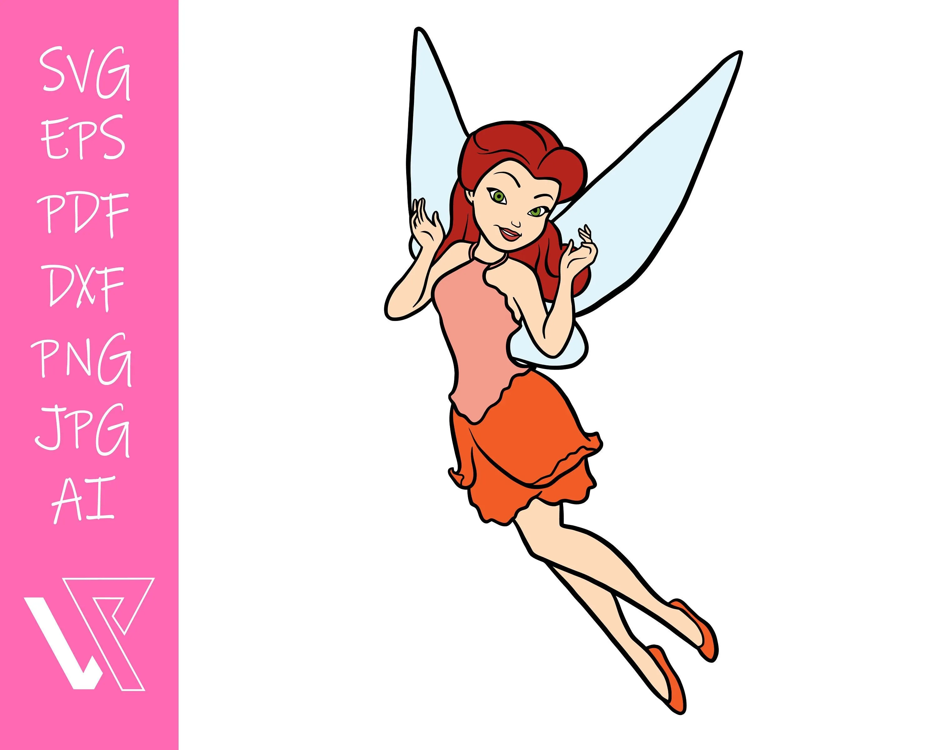 Rosetta Fairy Tinkerbell Layered SVG Cricut Cut File - Etsy México