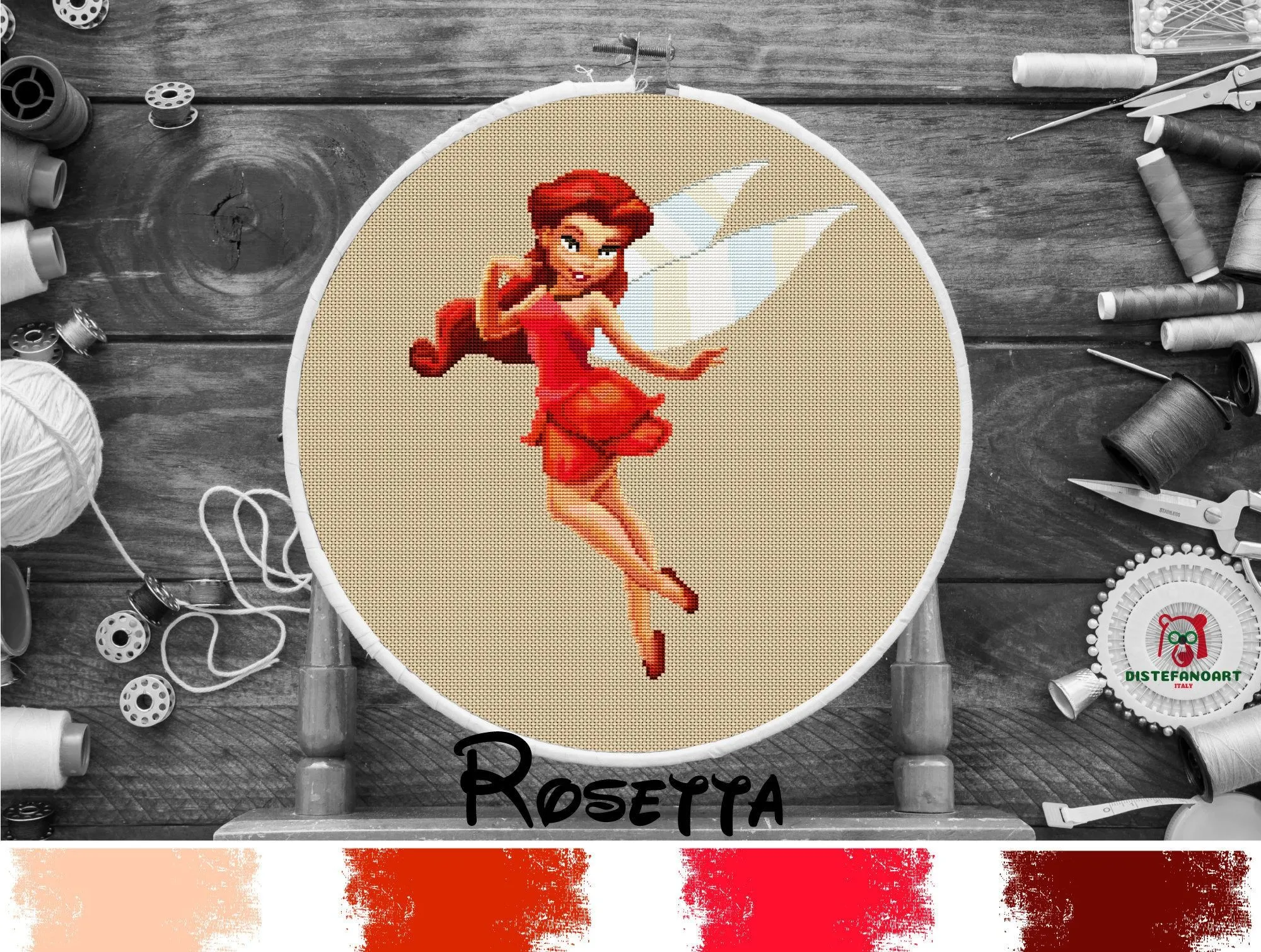 ROSETTA Garden fairy Cross Stitch Pattern PDF Embroidery - Etsy México