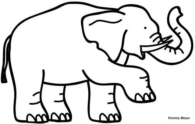 Imágenes y formas para colorear y elaborar materiales » elefante-1