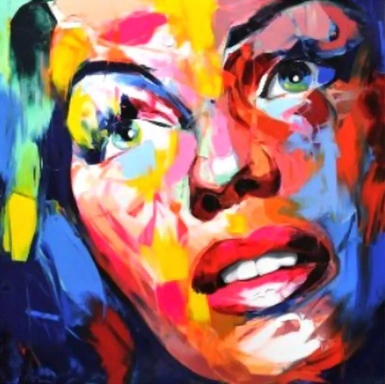 Rostros con Pintura Abstracta, Francoise Nielly (Francia ...