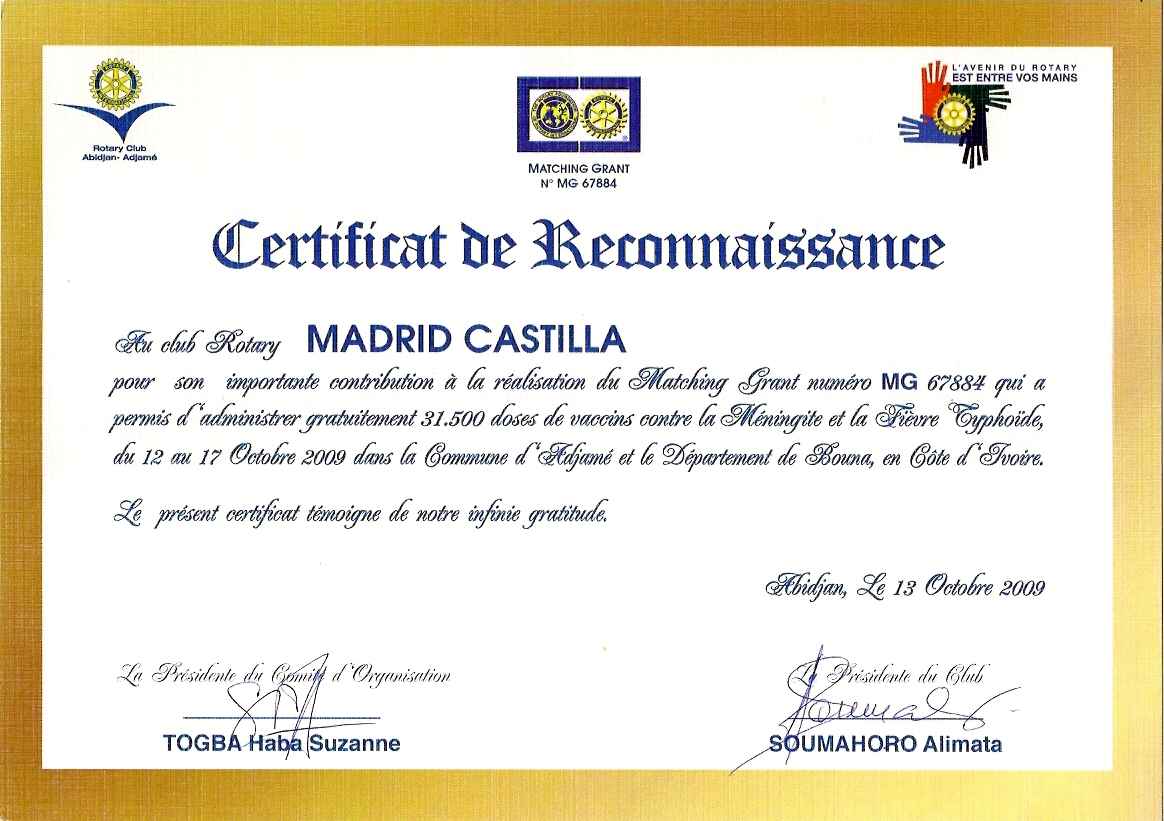 Certificado De Reconocimiento Otorgado A Pictures