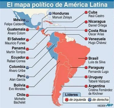 RUDÁ RICCI: Mapa Político da América Latina (El Dia, 2008)