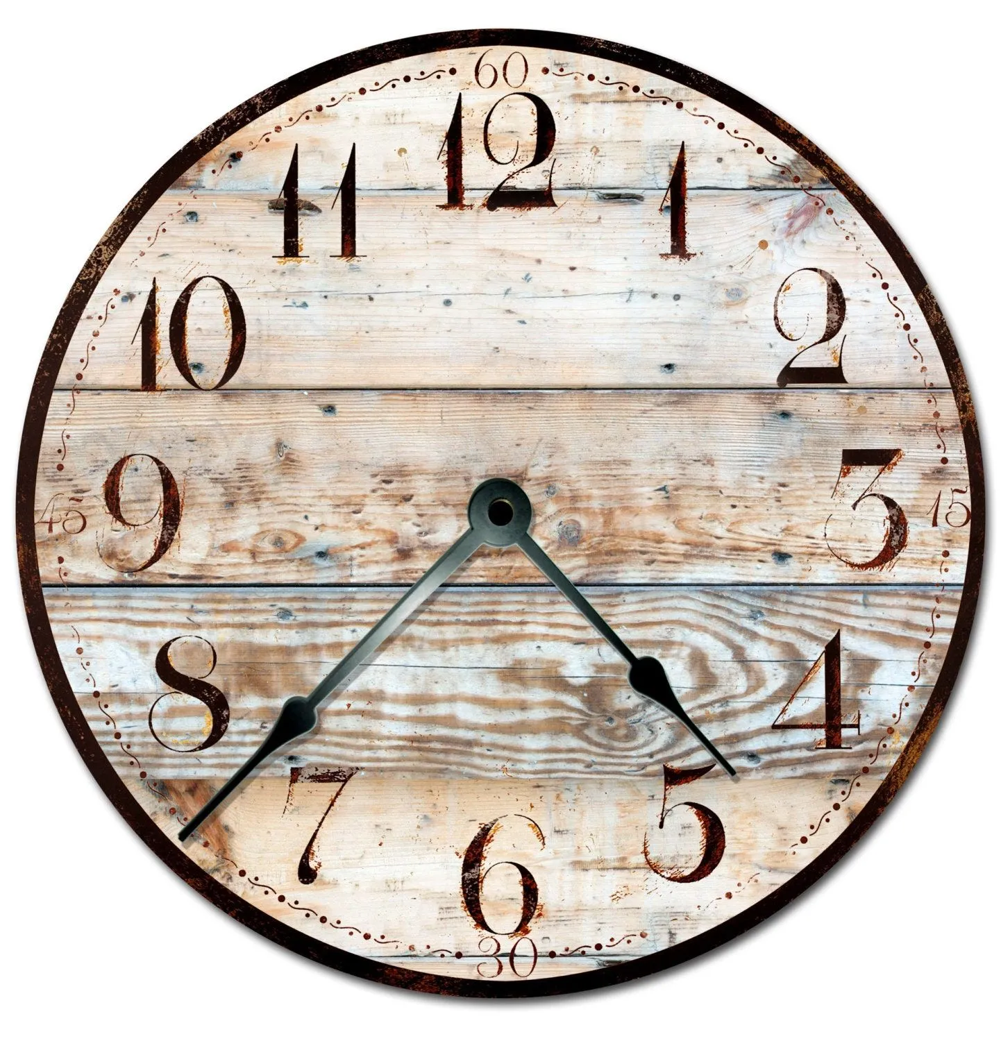 Rustic TAN WOOD Reloj Extra Grande 15 Reloj de pared - Etsy España