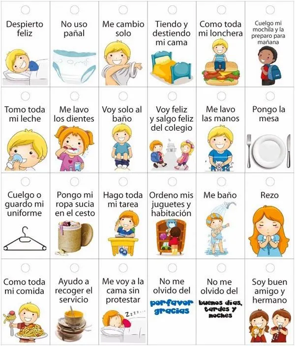 Rutinas para niños en imagenes divertidas – Imagenes Educativas