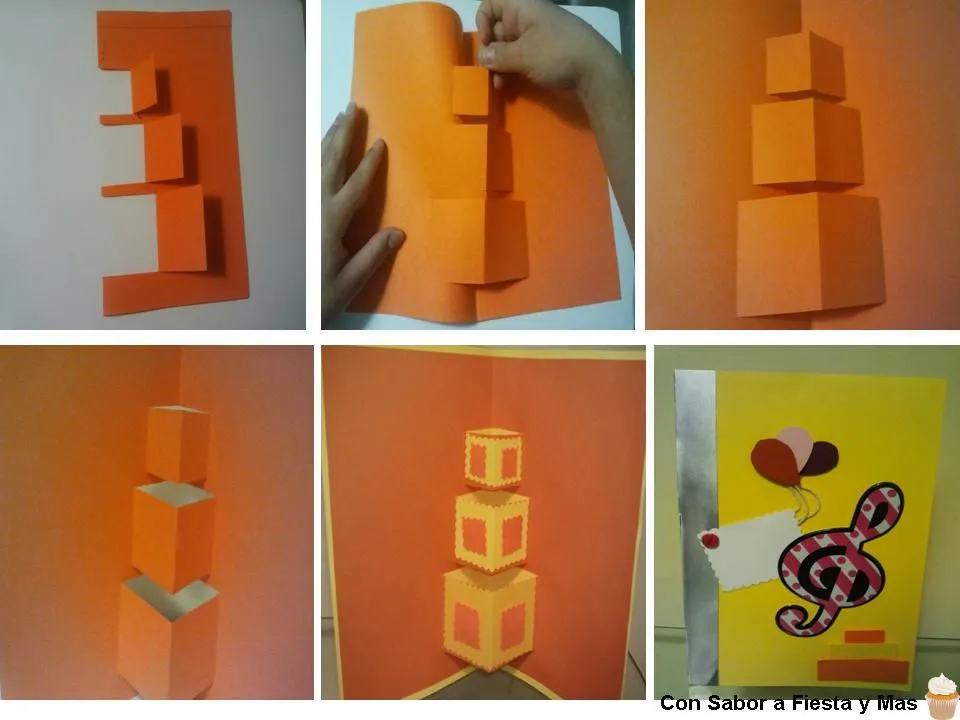 Con Sabor a Fiesta y Mas: Tarjeta de cumpleaños en 3D