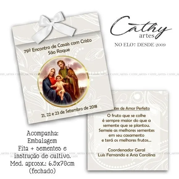 Sachê Sementes Encontro Casais | Elo7 Produtos Especiais