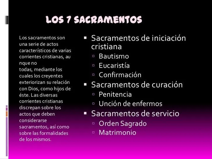 Los 7 sacramentos