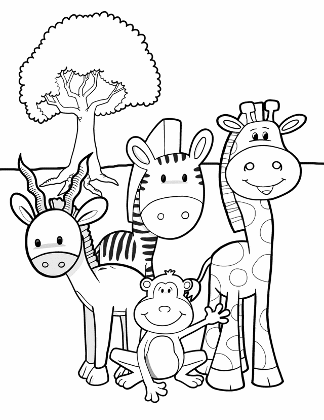 safari baby Colouring Pages